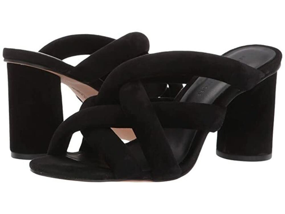 Rebecca Minkoff Womens 8.5 Amandine Black Block Heels Pumps Formal Evening Party